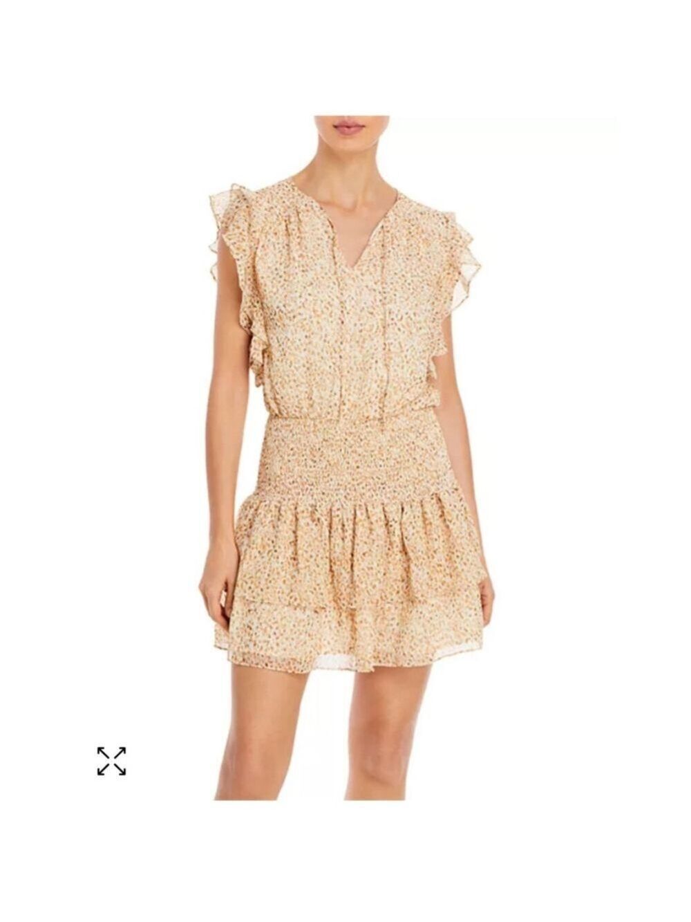 NWT Aqua Smocked Ruffle Mini Dress XS – Retail $98